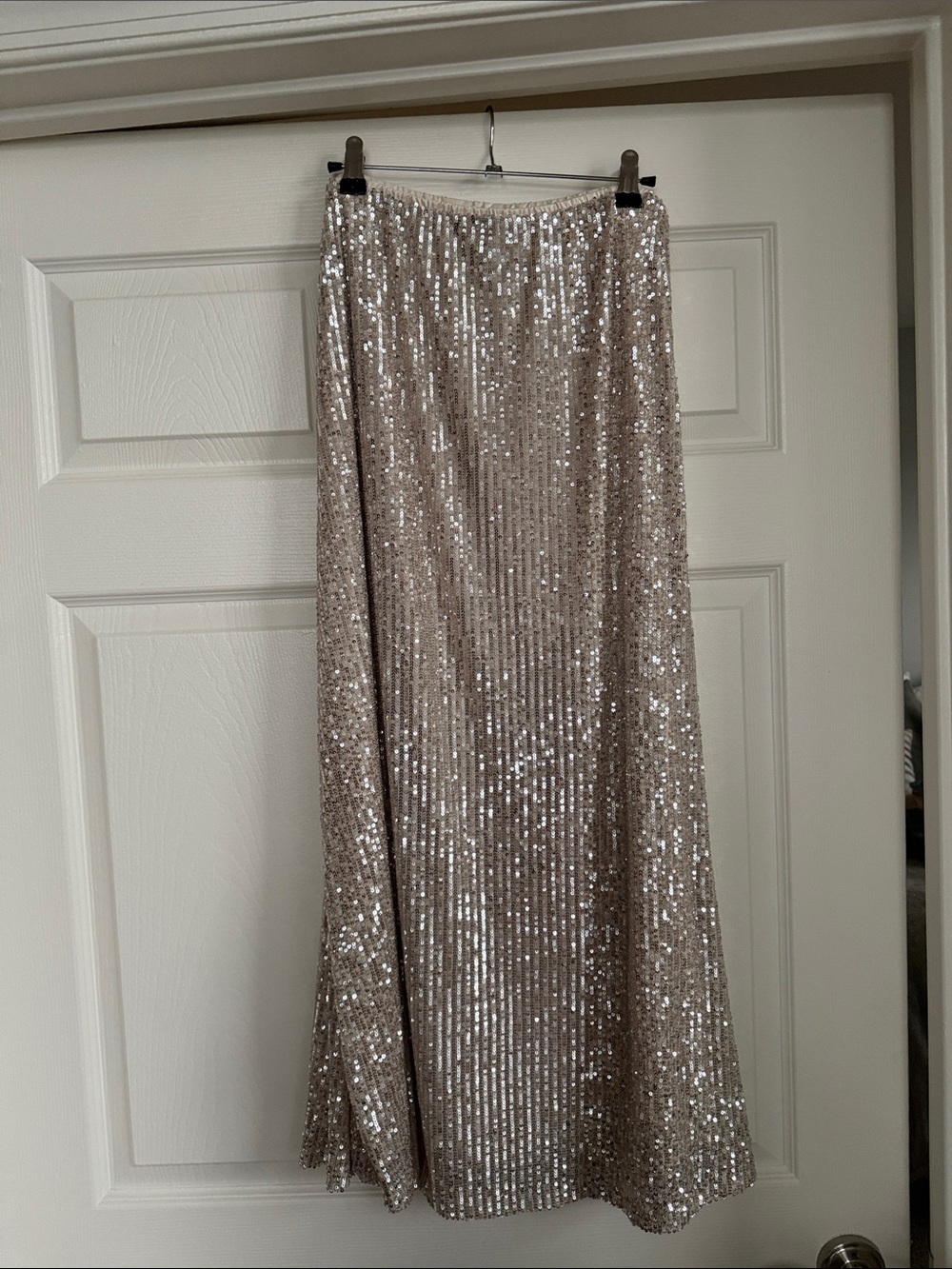 Old Navy Champagne Sequin Maxi Skirt